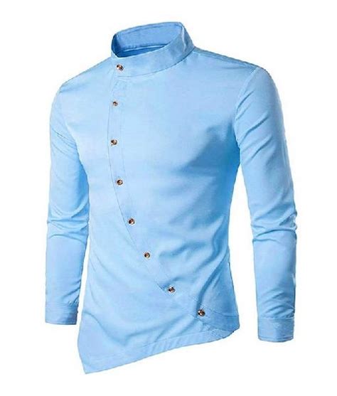 Mens Sky Blue Casual Shirt Pattern Plain Color Skyblue At Rs 299