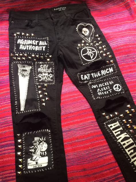 Pin By Jenna D On Fashion Inspo Punk Fashion Diy Crust Pants Patch