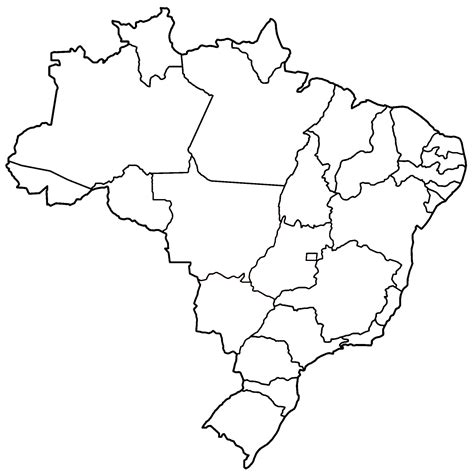 Mapa Do Brasil Por Estados E Regiões Em Branco E Colorido