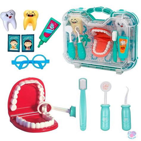 Maleta De Dentista Infantil Kit Dentista Mini Doutor E Doutora