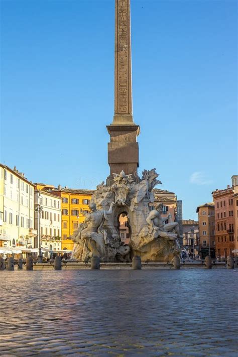 Fountain on the Navona Square, Rome, Italy Stock Image - Image of ...