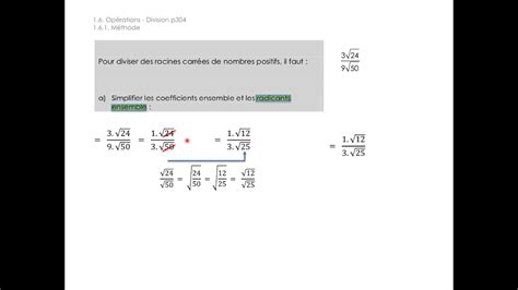 Chapitre Les Radicaux Quotients De Racines Carr Es Youtube