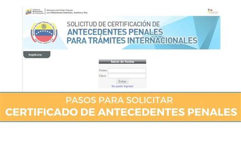 Certificado De Antecedentes Penales En Venezuela PASOS A SEGUIR