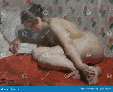 Study Of A Nude 1892 Painting By Anders Zorn Stock Photo