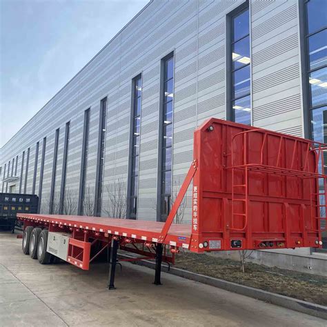 Vehicle Master Tri Axle Container Transport Heavy Duty Flatbed Semi