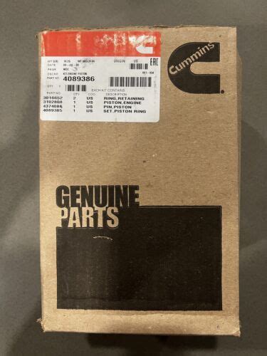 4089386 PISTON CLIPS PIN RINGS STD For Cummins 3102807 EBay