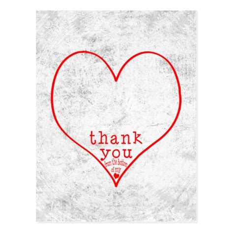 Thank You From The Bottom Of My Heart Postcard Zazzle