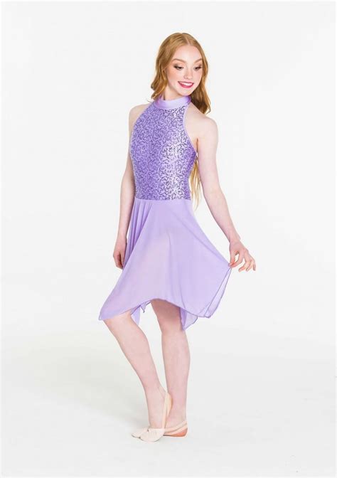 MC Preloved Solo Studio 7 Mauve Lilac Sequin Halter Costume Size MC