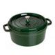 STAUB Cocotte Fonte Ronde 24 Cm Vert Basilic Majolique 3 8 L Fonte