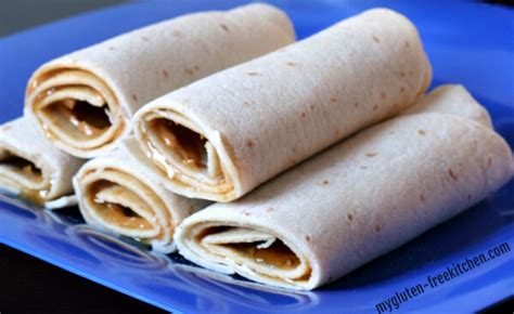 Peanut Butter Tortilla Roll Ups Gluten Free Dairy Free