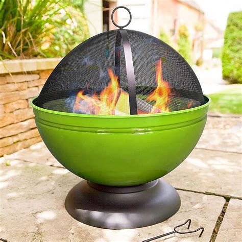 Globe Lime Fire Pit Dunelm Wood Burning Fire Pit Fire Pit Outdoor