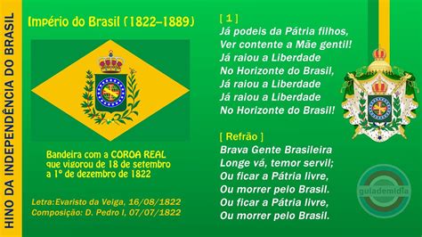 Hino da Independência do Brasil 1822 Hino do Império do Brasil