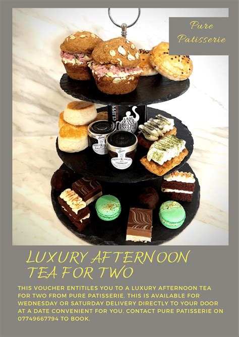 Luxury afternoon tea Vouchers (ADD PREFERRED DELIVERY CHARGE AT ...