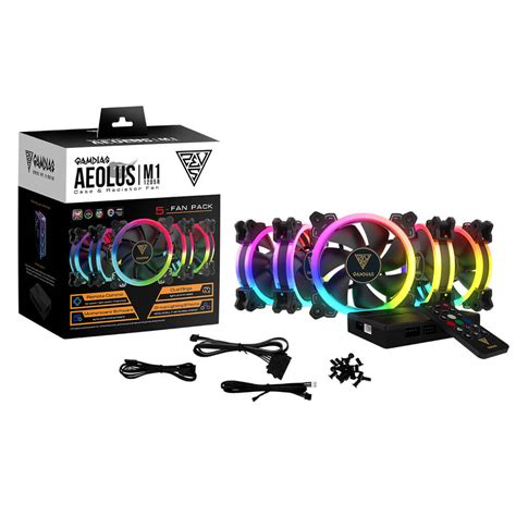 Kit De Ventiladores Controlador Para Gabinete Mm Con Luz Led Rgb