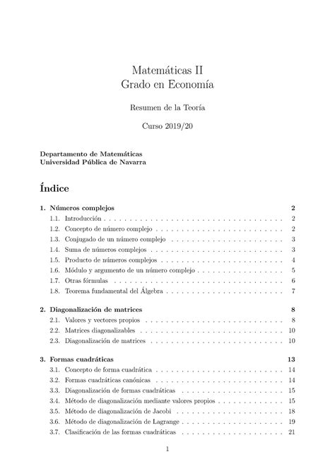 TeoríA Matemá Ticas II Matem aticas II Grado en Econom ıa