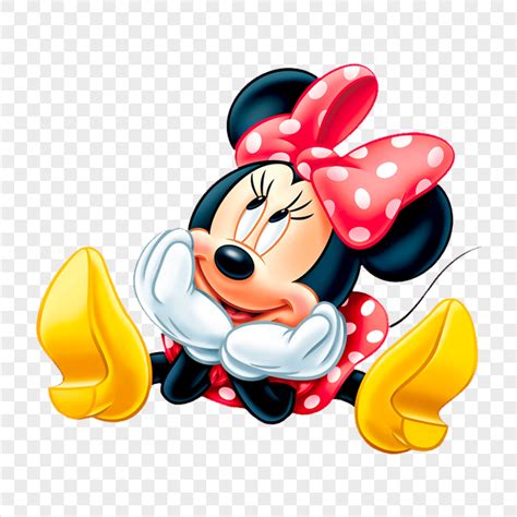 Minnie Mouse Sitting Down Illustration Image PNG Citypng