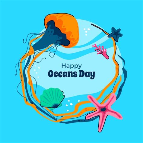 Premium Vector Flat Illustration For World Oceans Day Celebration