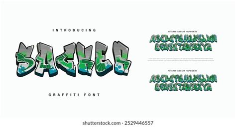 Graffiti Font Alphabet Letters Hip Hop Stock Vector Royalty Free