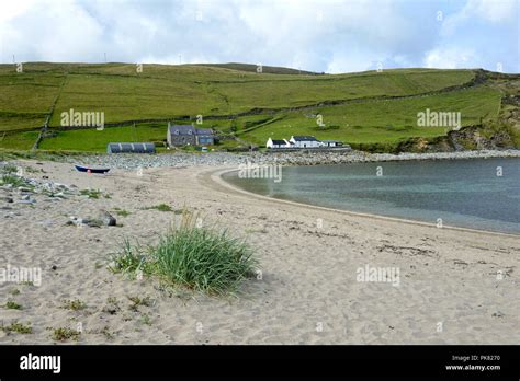 Norwick Beach On The Island Of Unst In The Shetland Isles With Shetland