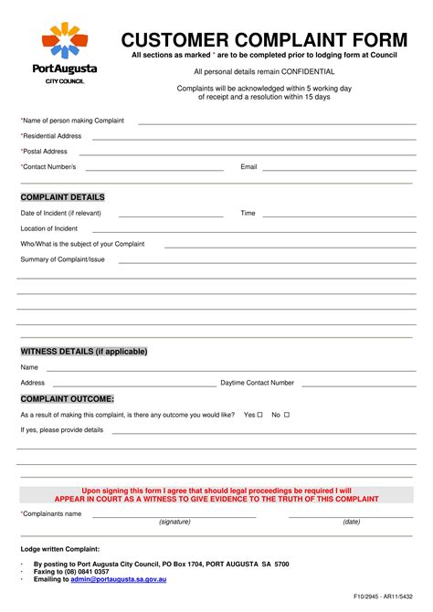 Printable Grievance Forms For Home Printable Forms Free Online