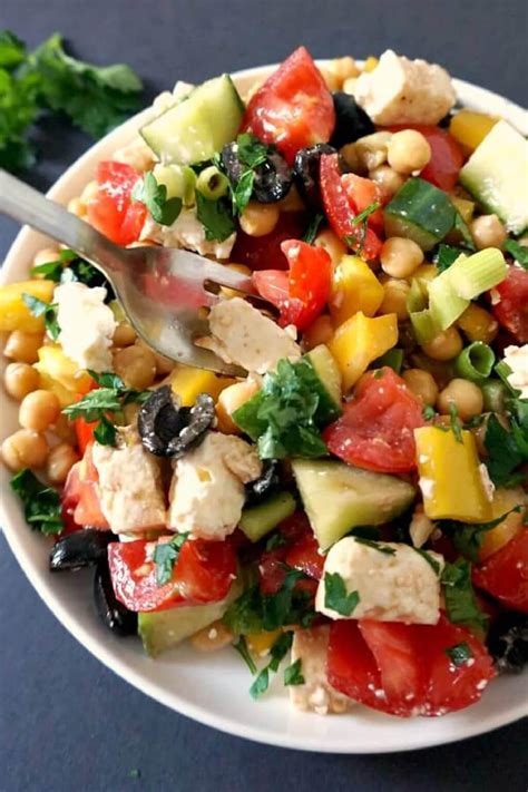 Mediterranean Chickpea Salad With Feta My Gorgeous Recipes