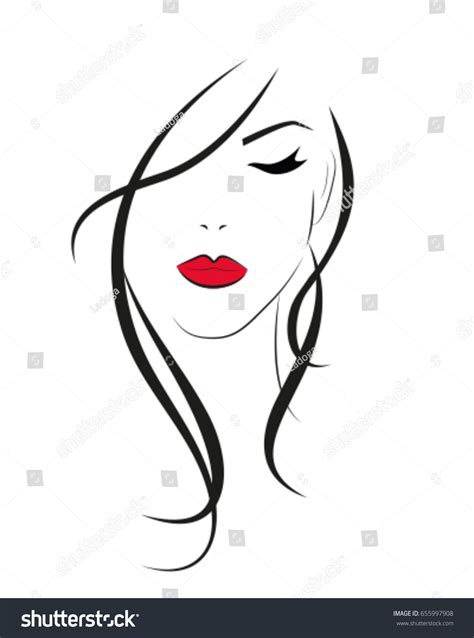 Young Woman Face Vector Stock Vector (Royalty Free) 655997908 | Shutterstock