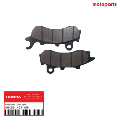 PASTILHA DIANTEIRA HONDA CG 160 2018 2023 COD 06455K67951 MOTOPARTS