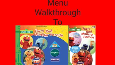 Sesame Street Furry Red Monster Parade Dvd Menu Walkthrough Youtube