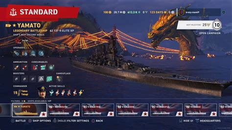 Legendary Battleship The Yamato Over Damage World Of