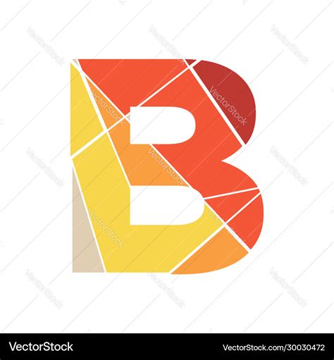 Mosaic Initial B Royalty Free Vector Image VectorStock