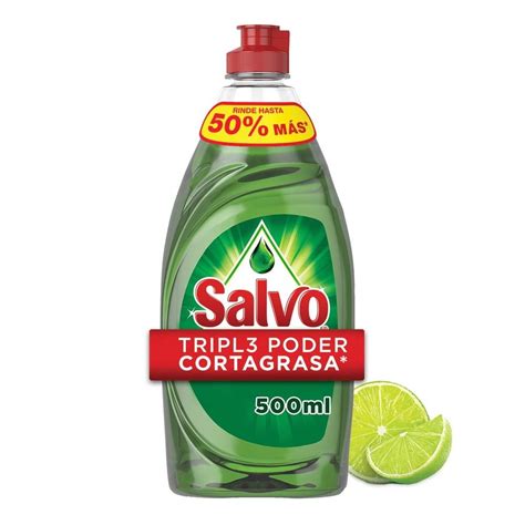 Lavatrastes líquido Salvo limón 500 ml Walmart