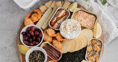 Tinned Fish Charcuterie Board