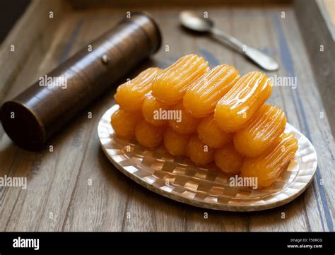 Traditional Dessert Called Tulumba Turkish Cuisine Balkan Cuisine