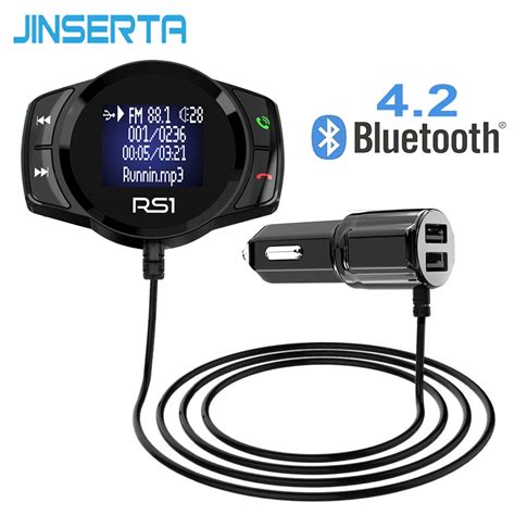 JINSERTA Nadajnik Bluetooth Fm Samochodowy Odtwarzacz MP3 Modulator Fm