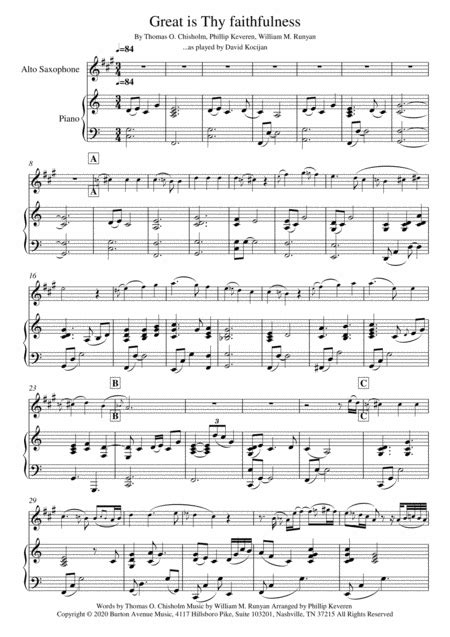 Great Is Thy Faithfulness Arr David Kocijan By Phillip Keveren Sheet