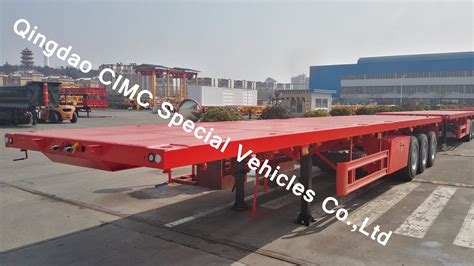 Cimc 40FT Flatbed Semi Trailer With 3 Axle For Sale Truck Chassis