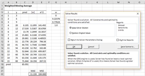 Weighted Moving Average Real Statistics Using Excel