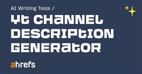 Generador Gratuito De Descripciones Para Canales De Youtube Con Ia