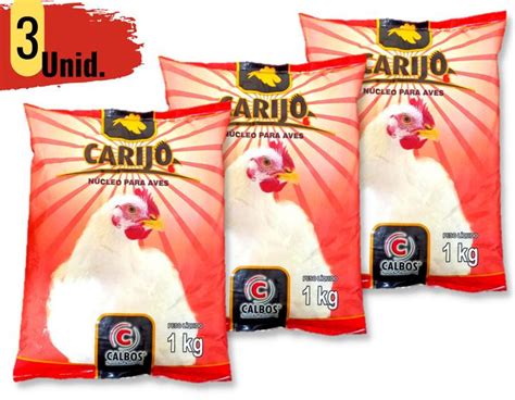 Carijó 3unid Núcleo P Aves Postura Engorda Crescimento 1kg Calbos