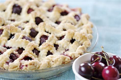 Thyme In Our Kitchen Classic Lattice Top Cherry Pie