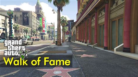 Vinewood Walk Of Fame South Side Just Walking Gta V Youtube