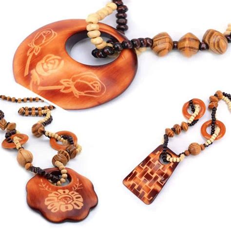 Africa Style Wooden Beads Long Necklace Sold By Dozen