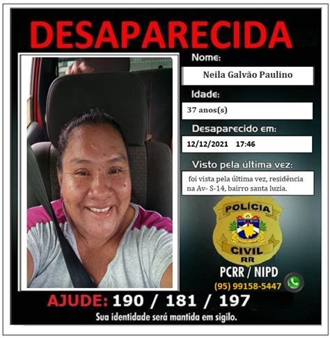 Polícia Civil Divulga Imagem De Mulher Desaparecida E Pede Apoio Da