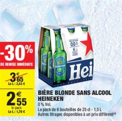 Promo Bi Re Blonde Sans Alcool Heineken De Remise Imm Diate Chez