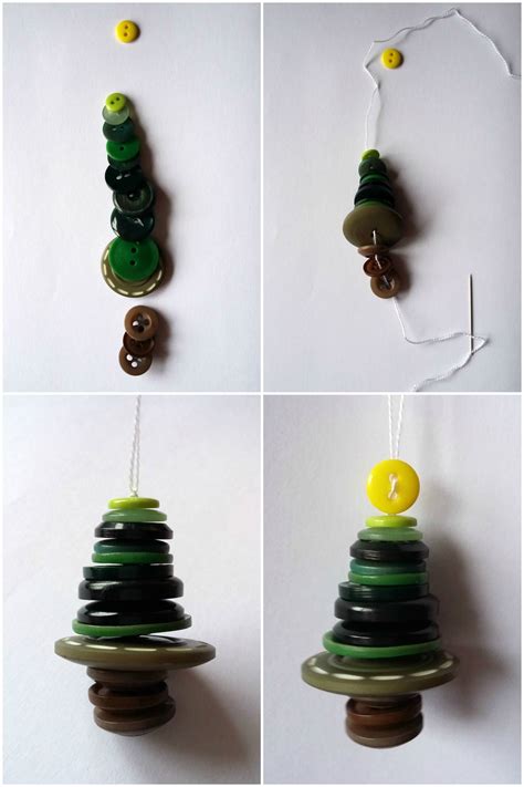 How To Make Button Christmas Tree Decorations Birch And Button