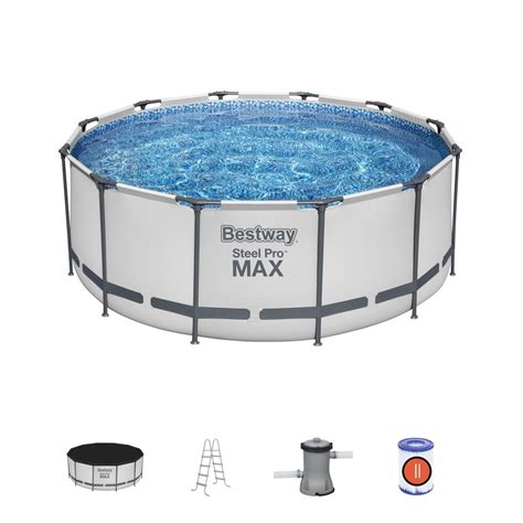 Blue Outdoor Bestway Steel Pro Max Pool Set For Residential