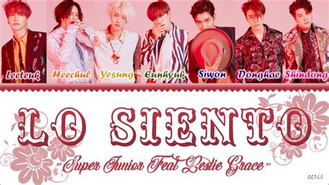 Super Junior Lo Siento Feat Leslie Grace Color Coded