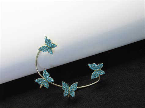 Gold Plated Butterfly Ear Cuff Earrings For Women No Piercing Butterfly