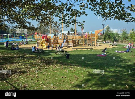 Children playing in Maldon Promenade Park in Essex Stock Photo - Alamy