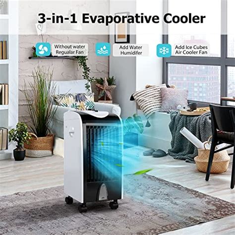 Evaporative Air Cooler Windowless Portable Air Conditioner Fan And Humidifier With 3 Modes 3